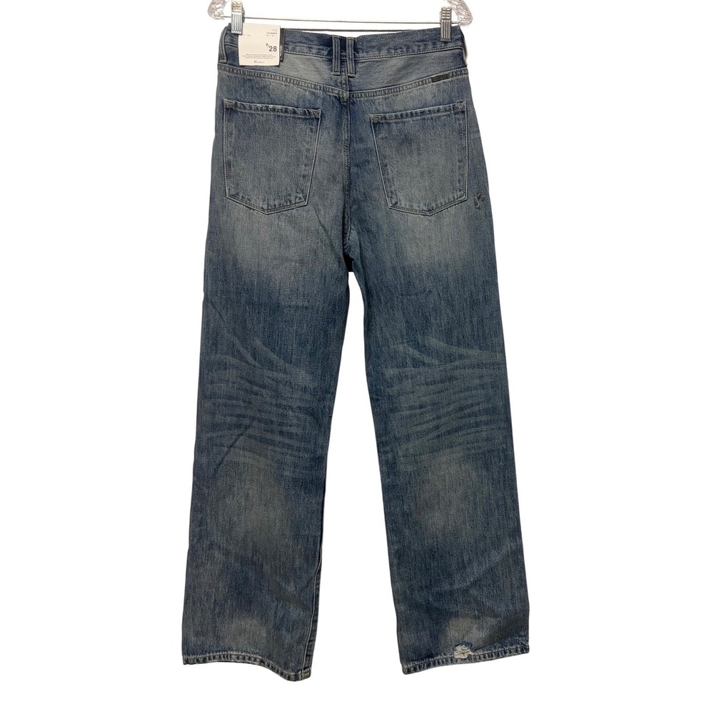 KanCan 90s Flare High Rise Distressed Wide Leg Jeans Medium Wash Size 9 NEW Boho - Picture 2 of 5